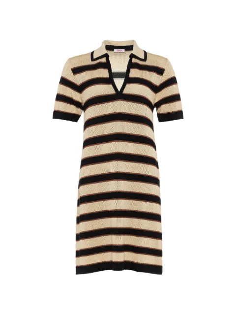 ERES Hémisphère striped knitted mini dress Neutrals 202638
