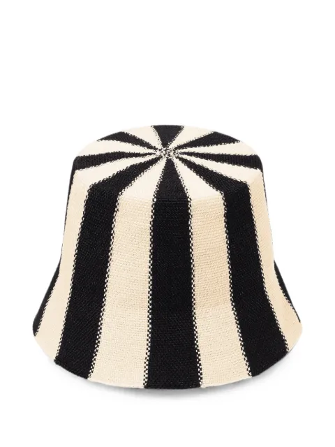 ERES Alternatif striped bucket hat Black 192623