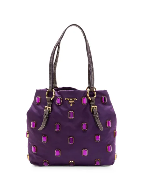 Prada Pre-Owned Tessuto Pietre tote bag Purple 41041977114696