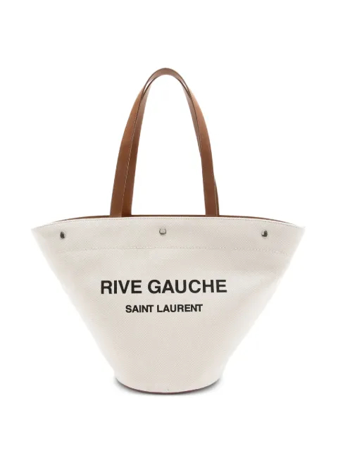 Saint Laurent Pre-Owned Rive Gauche trapezoid tote bag Brown 41156372365384