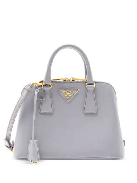 Prada Pre-Owned Saffiano Promenade small satchel bag Purple 41094612615240