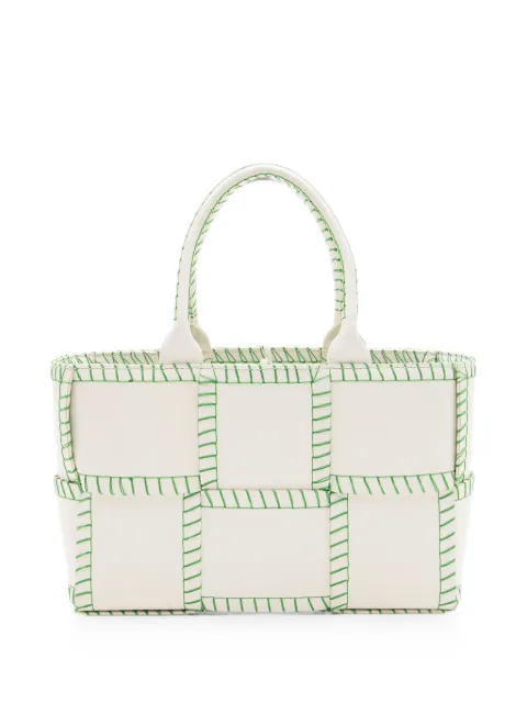 Bottega Veneta Pre-Owned Arco stitched leather tote bag White 41047763419208
