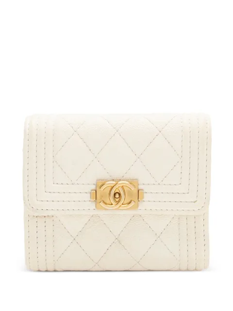 CHANEL Pre-Owned 2019 Boy CC wallet Neutrals 41112470061128