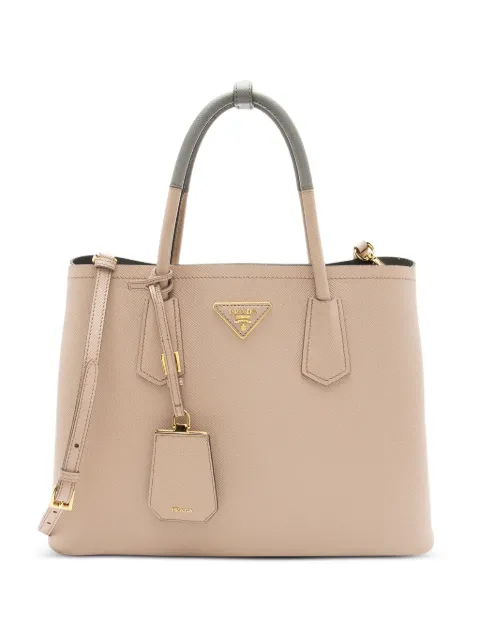 Prada Pre-Owned Saffiano Cuir Double tote bag Pink 41041940709448