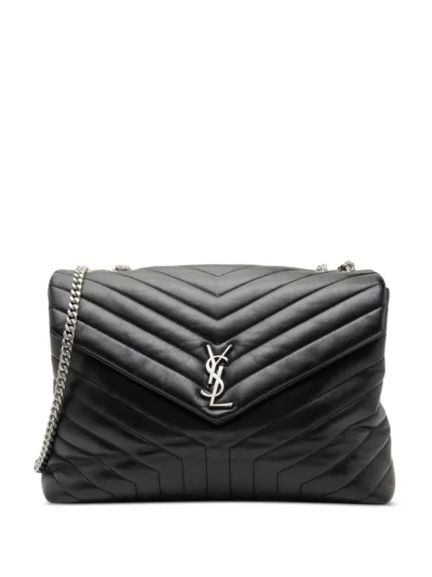 Saint Laurent Pre-Owned 2018 Matelassé LouLou shoulder bag Black 41168457138248