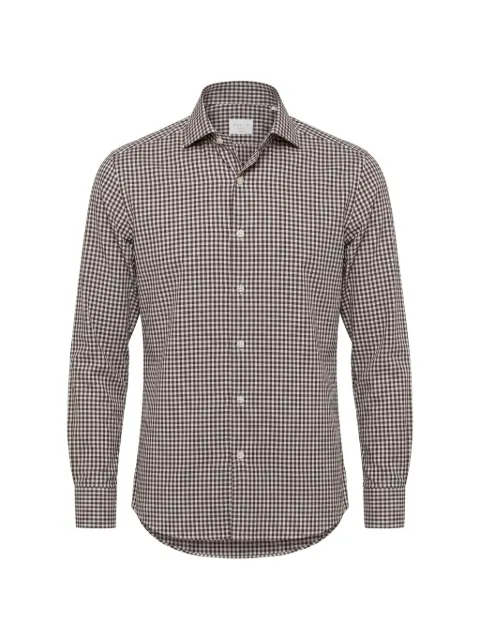 Xacus gingham-check cotton shirt Brown WF558ML11810