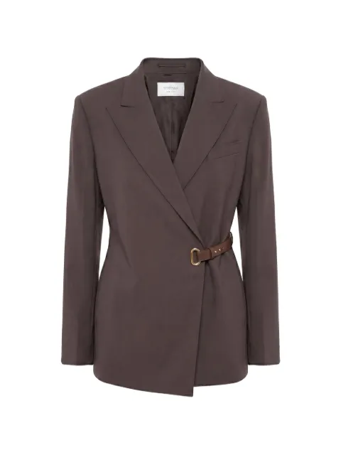Sportmax belted wrap-design blazer Brown 2622046011600