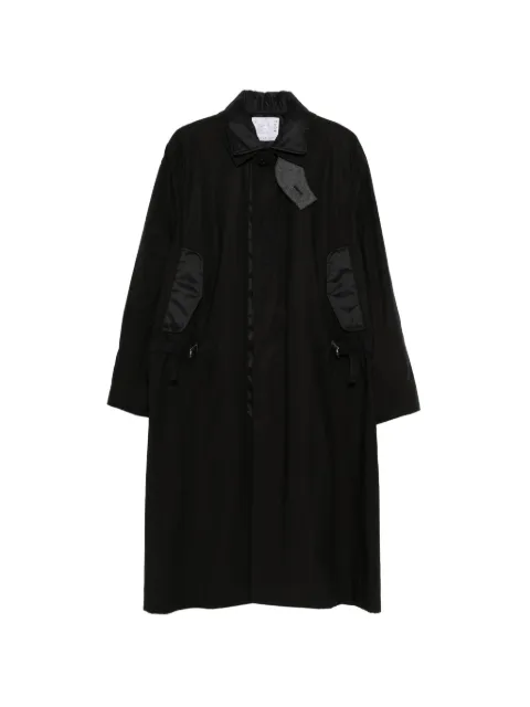 sacai buckle-detail panelled coat Black 2604040M