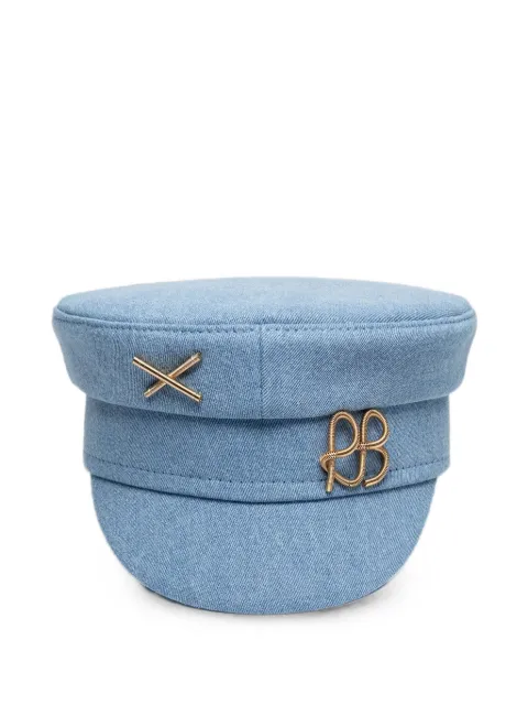 Ruslan Baginskiy logo-plaque baker boy cap Blue KPC075CJNSTMRB