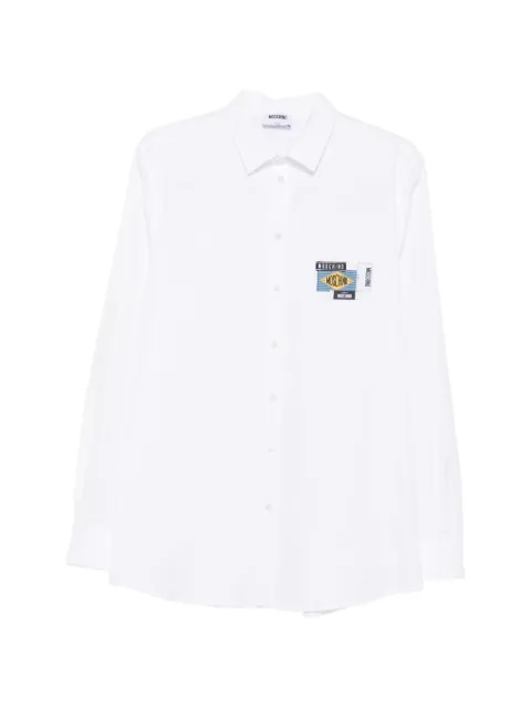 Moschino logo-patch button-down shirt White 262ZZZ02365235