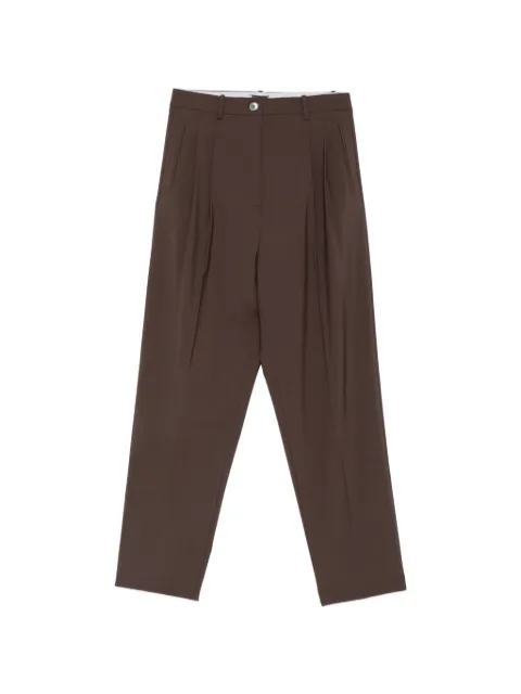 Alysi pleated-front tailored trousers Brown 166115A6055