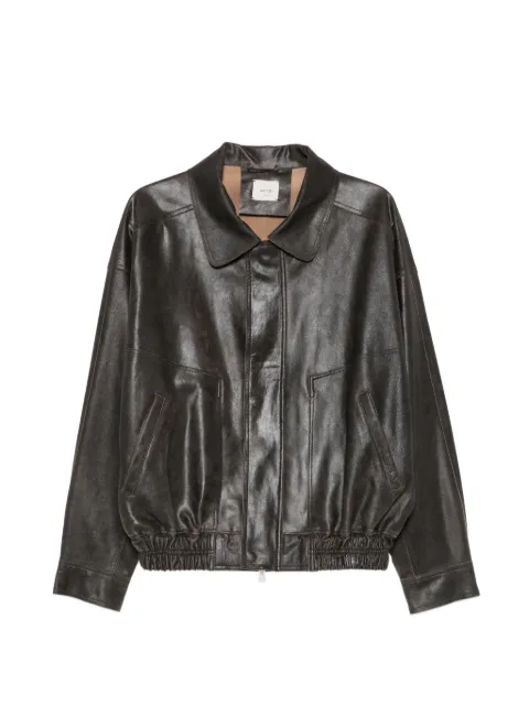 Alysi Heavy leather jacket Brown 266901A6042