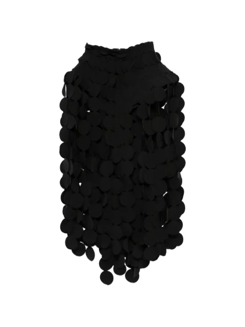 A.W.A.K.E. Mode circle-appliqué mid skirt Black PF26S12PL10