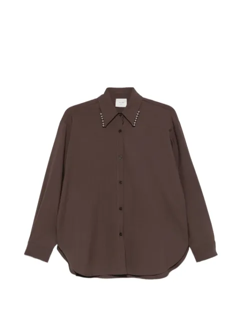 Alysi embellished-collar shirt Brown 166223A6055