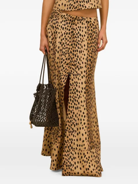 Cult Gaia Spencer leopard-print maxi skirt Neutrals WVSK34779TW3710