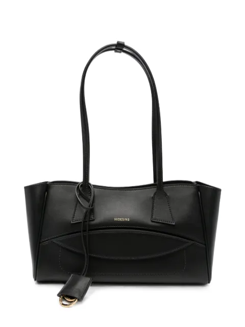 HIDESINS logo-print leather shoulder bag Black SH13TRBLK
