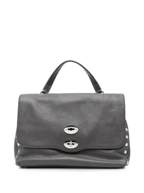 Zanellato medium Postina stud-embellished leather tote bag Grey 0680100040000MEDIUM