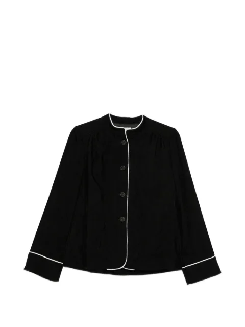 Forte Forte piping-detail corduroy jacket Black 15038MYJACKET