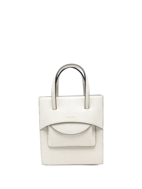 HIDESINS logo-print top-handle tote bag White FL16VGWHT