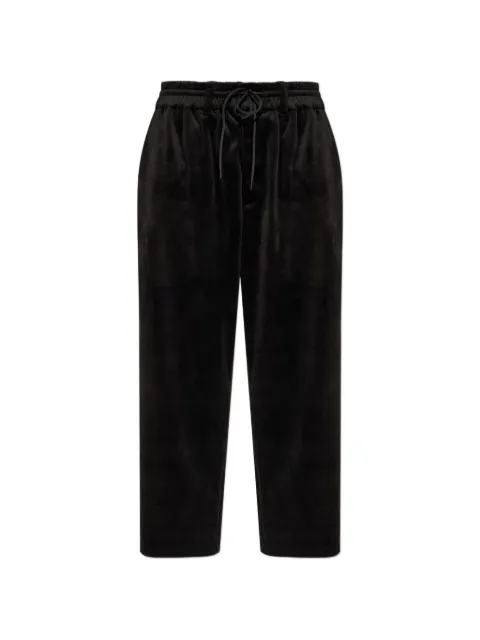 Y-3 velvet drawstring-waist trousers Black KT1374