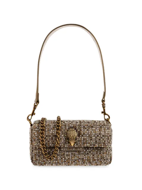 Kurt Geiger London Oxford Mini crystal-embellished shoulder bag Brown FABRICMINIOXFORD0