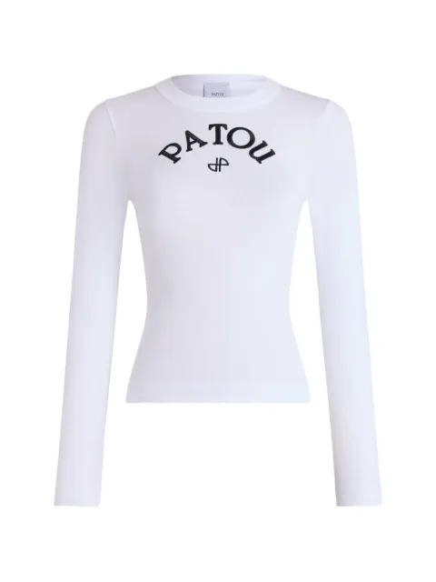 Patou logo-print long-sleeve T-shirt White JE2749994001W