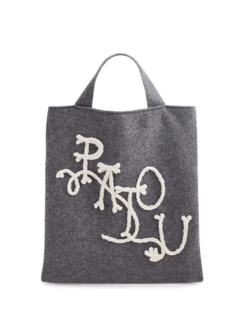 Patou cornelly logo-embroidered tote bag Grey AC1488101969G