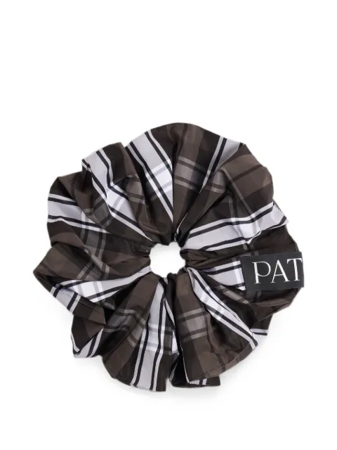 Patou volume check-pattern scrunchie Brown AC05902675109