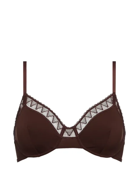 ERES Softness lace-trim bra Brown 64027