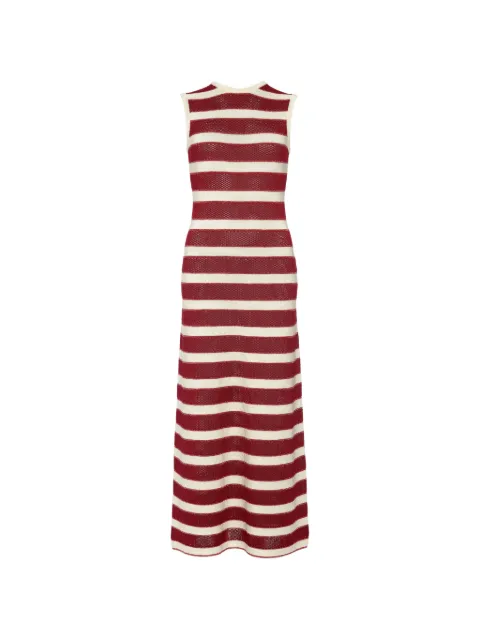 ERES Régulière striped open-back maxi dress Red 202639