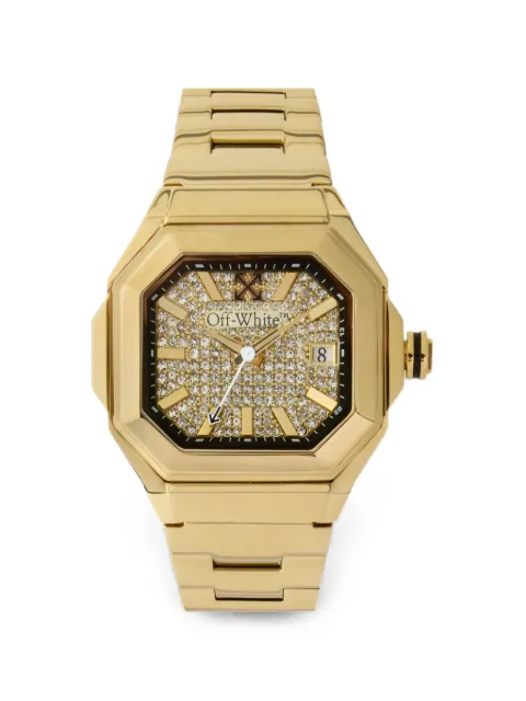Off-White Shift pavé 40mm watch Black OW1L038M0025
