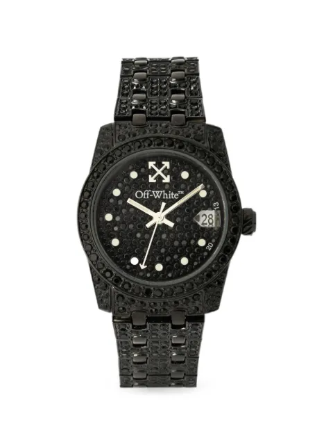 Off-White Discreet pavé 32mm watch Black OW1L037M0035