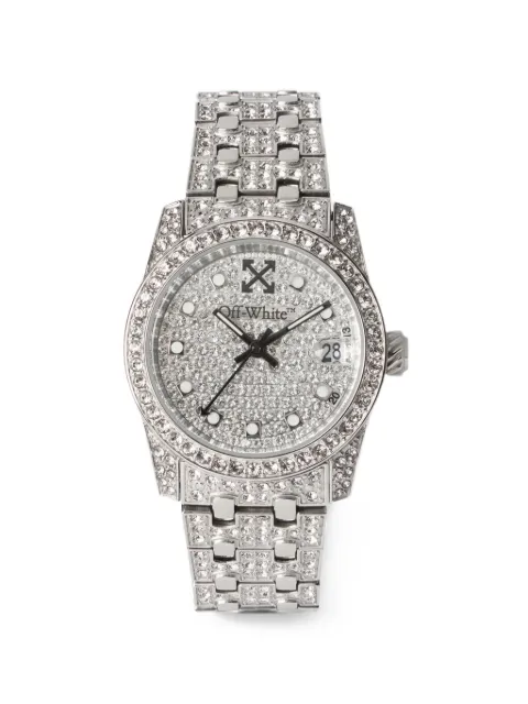 Off-White Discreet pavé 32mm watch Silver OW1L037M0015