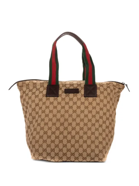 Gucci Pre-Owned GG Supreme Web tote bag Neutrals 131231492174