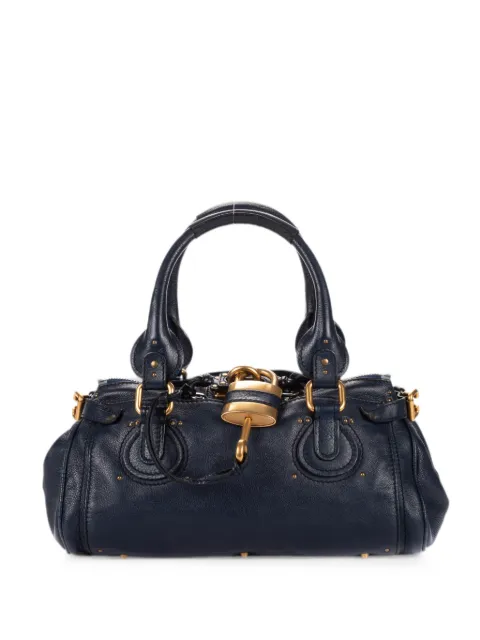 Chloé Pre-Owned Paddington padlock tote bag Blue 0209515276
