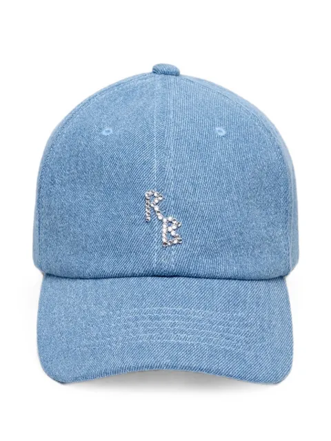Ruslan Baginskiy crystal-embroidered denim baseball cap Blue CRYSTALEMBROIDEREDDENIMBASEBALLCAPBSB075CJNSDMDBLUER26
