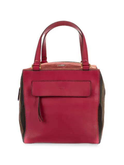 Fendi Pre-Owned Pequin-stripe shopper tote bag Pink 8BN251Q0Z