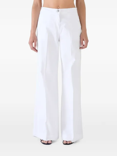 Shaft Jeans flower-button flared trousers White EP1D34T4500