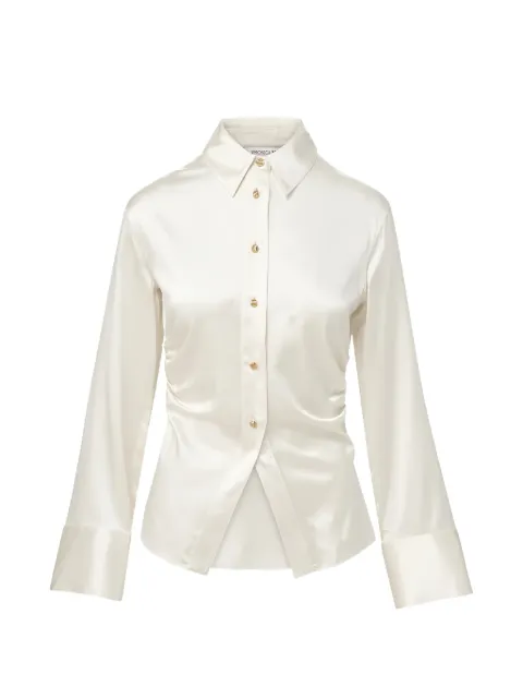Veronica Beard ruched long sleeve shirt White 2511FL5041452