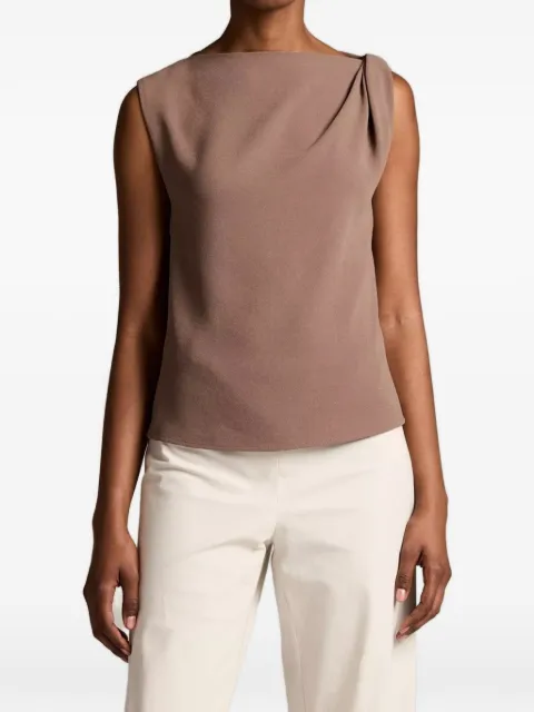 Vince draped-shoulder sleeveless top Brown V204313244
