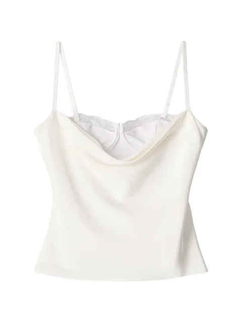 STAUD Evangaline cowl-neck top White R26P1134SD