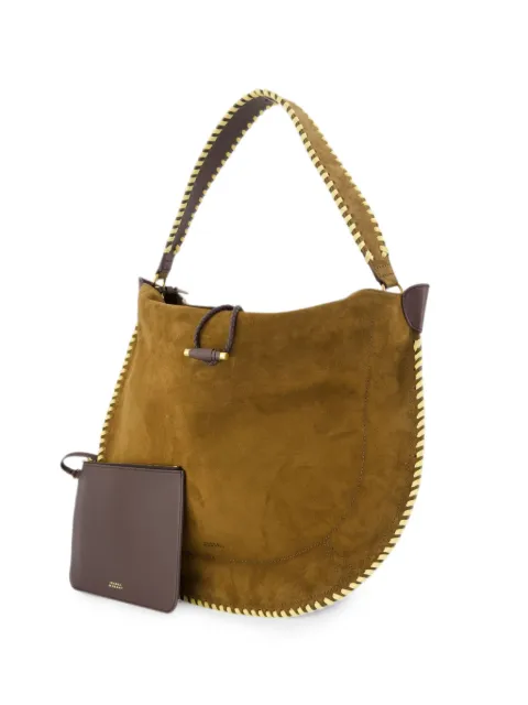 ISABEL MARANT Oskan Soft whipstitch shoulder bag Brown PP0200FKD3C11MBZLW