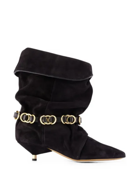 ISABEL MARANT Edrik ring-embellished ankle boots Black BO0285FAD3A04S