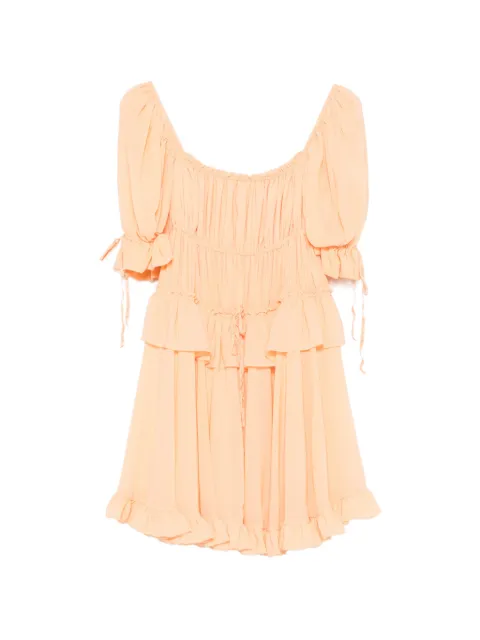 Chloé ruffled tiered mini dress Orange CH26ARO71002
