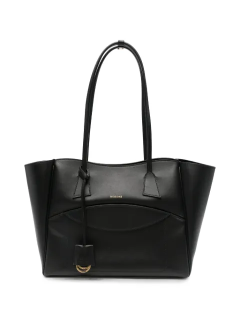 HIDESINS logo-print leather tote bag Black SH12TRBLK