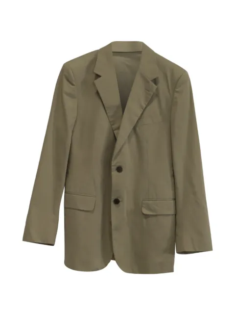 Prada Pre-Owned Single-breasted cotton jacket Neutrals RFCPUUSCL757487M