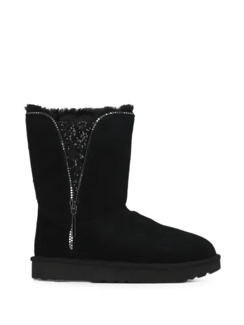UGG Classic Zip sequin-embellished boots Black 1103764BLK