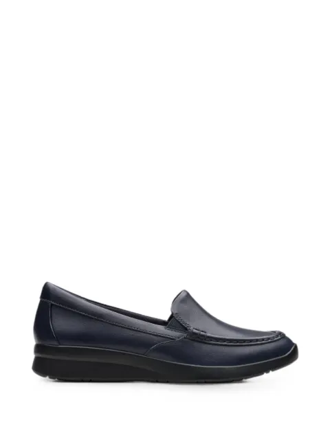 Clarks Originals Ellowyn Lux leather loafers Blue 26180860