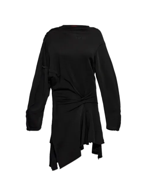 Diesel frayed-edge knotted dress Black A222420WEBI