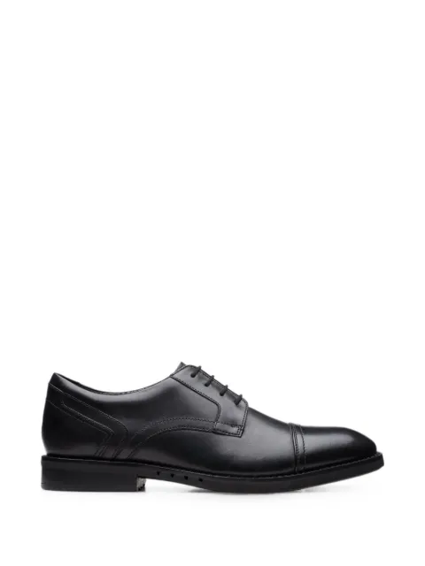 Clarks Originals Un Hugh Cap leather Derby shoes Black 26172836